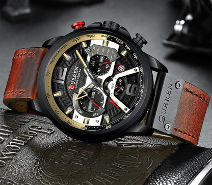 CURREN 8329 - Reloj de cuero para hombre
