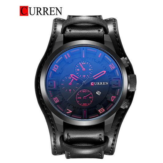CURREN 8225 - Reloj de cuero para hombre