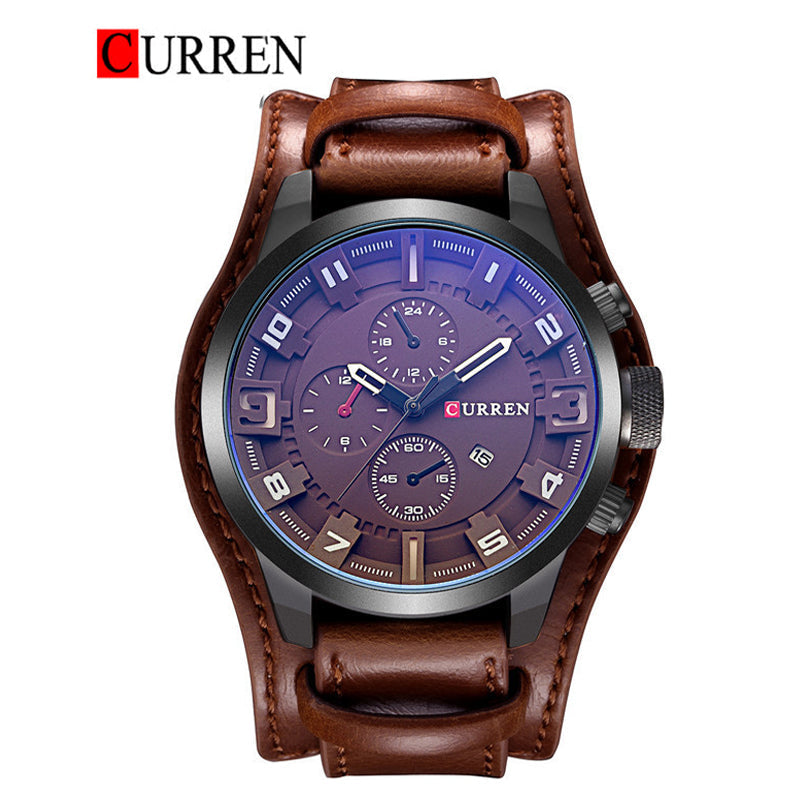 CURREN 8225 - Reloj de cuero para hombre