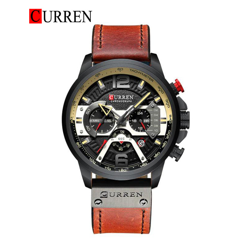 CURREN 8329 - Reloj de cuero para hombre