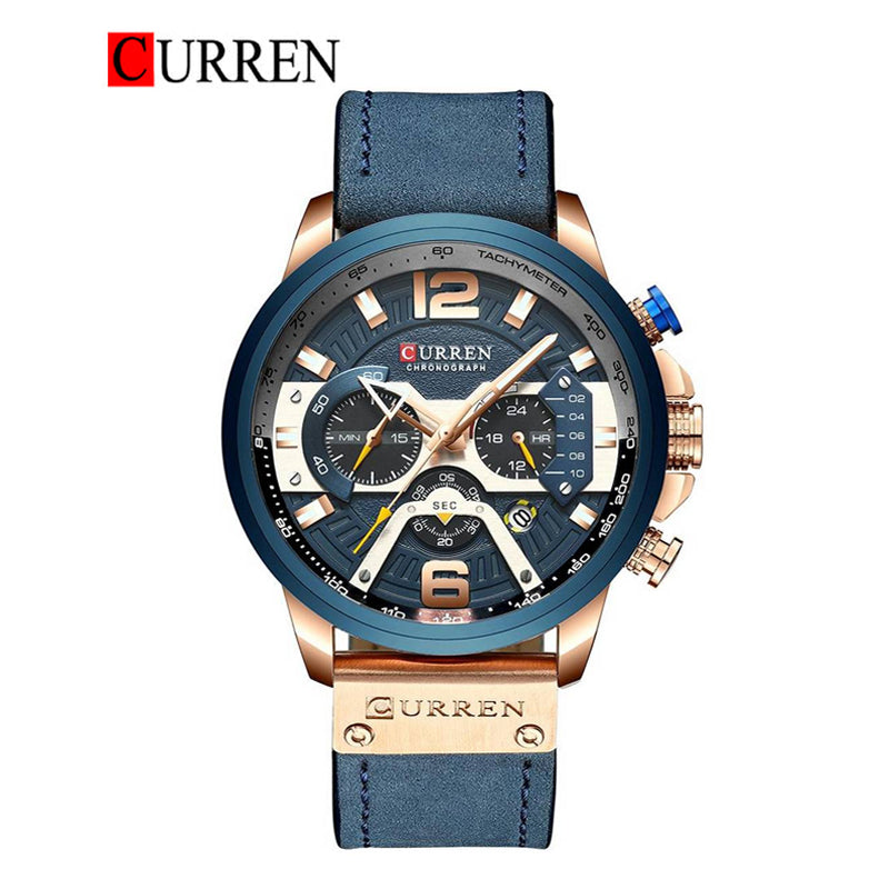 CURREN 8329 - Reloj de cuero para hombre