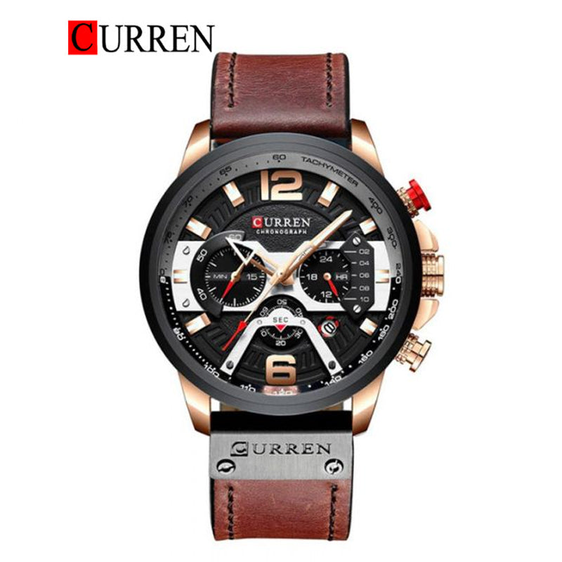 CURREN 8329 - Reloj de cuero para hombre