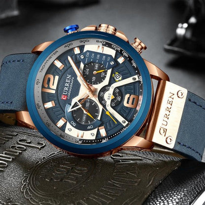 CURREN 8329 - Reloj de cuero para hombre