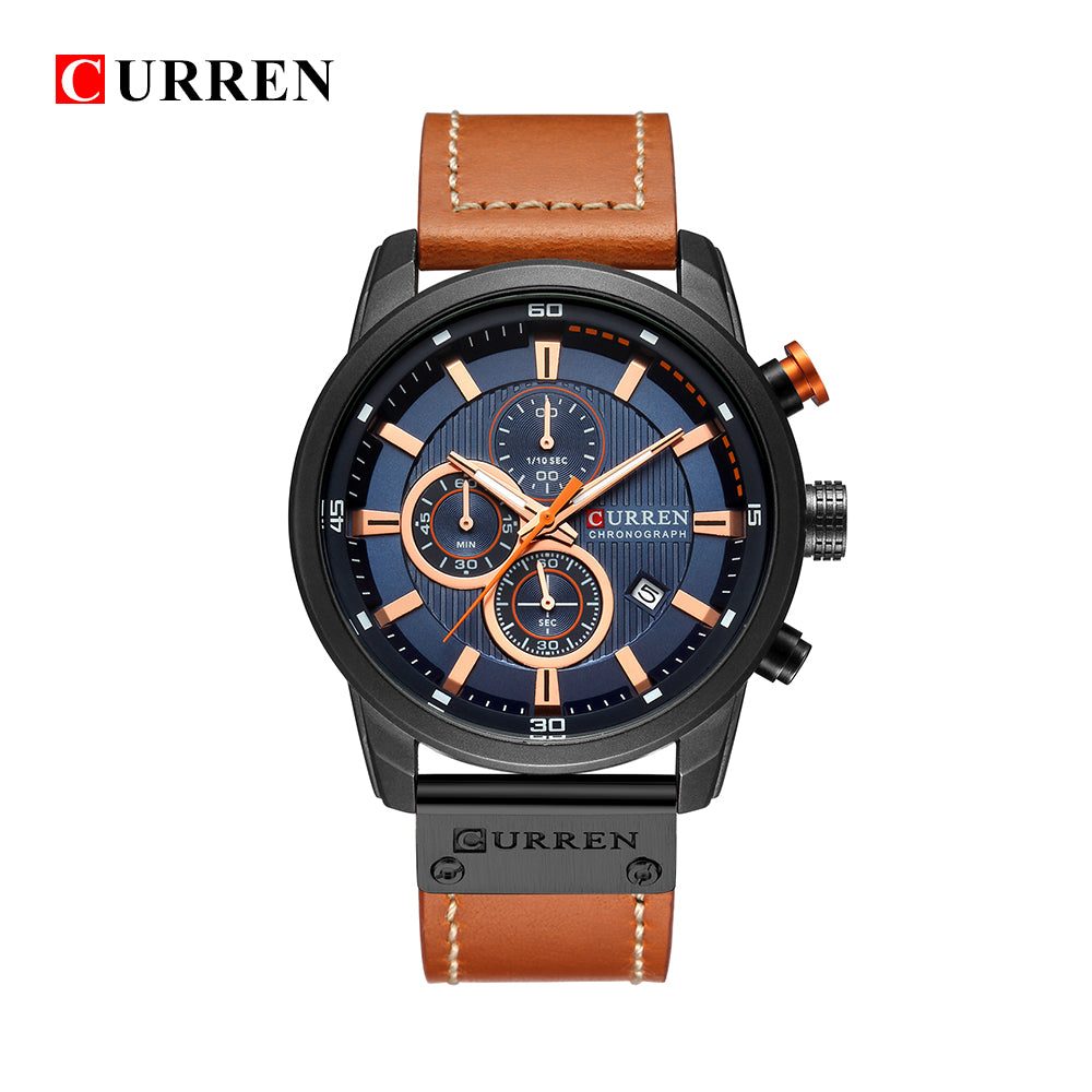 CURREN 8291 - Reloj de cuero para hombre