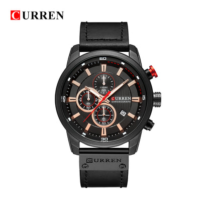 CURREN 8291 - Reloj de cuero para hombre