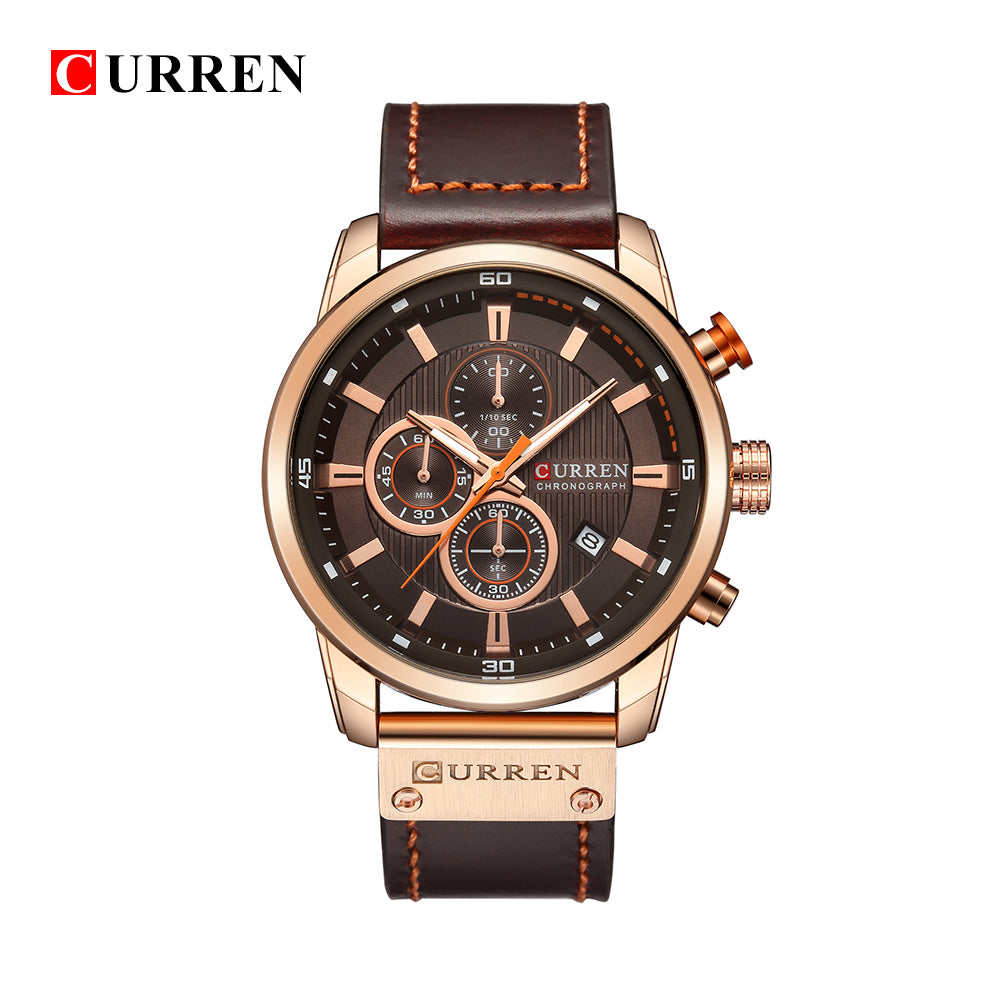 CURREN 8291 - Reloj de cuero para hombre