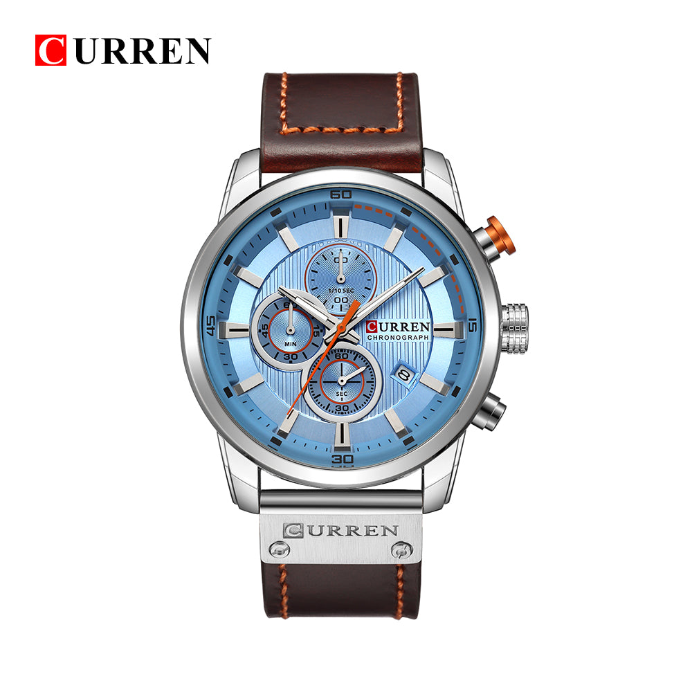 CURREN 8291 - Reloj de cuero para hombre