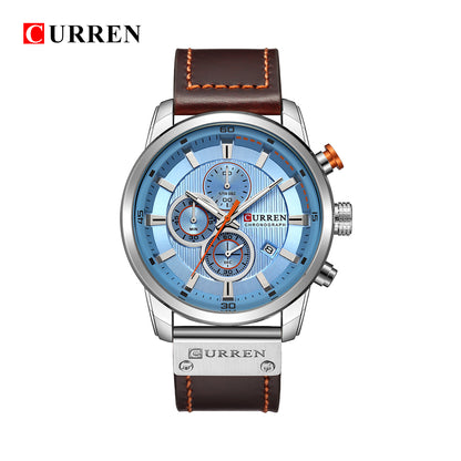 CURREN 8291 - Reloj de cuero para hombre