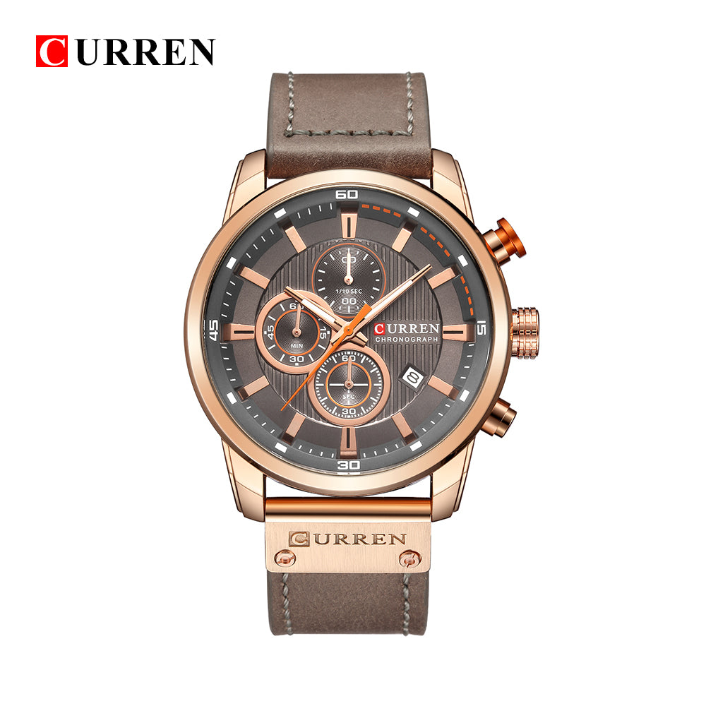 CURREN 8291 - Reloj de cuero para hombre