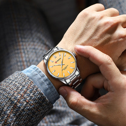 CURREN 9090 - Reloj de acero inoxidable para hombre