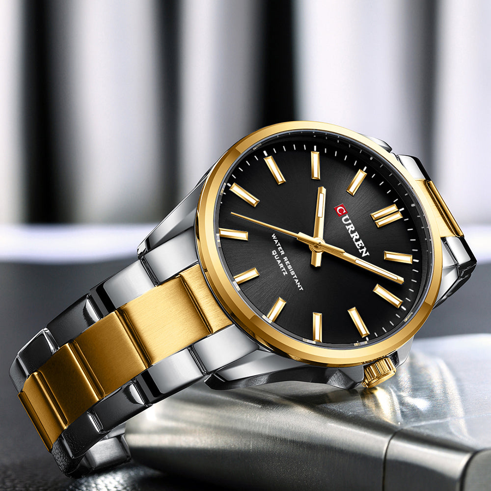 CURREN 9090 - Reloj de acero inoxidable para hombre