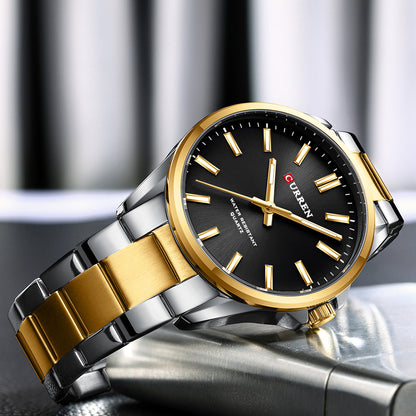CURREN 9090 - Reloj de acero inoxidable para hombre