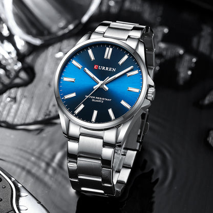 CURREN 9090 - Reloj de acero inoxidable para hombre