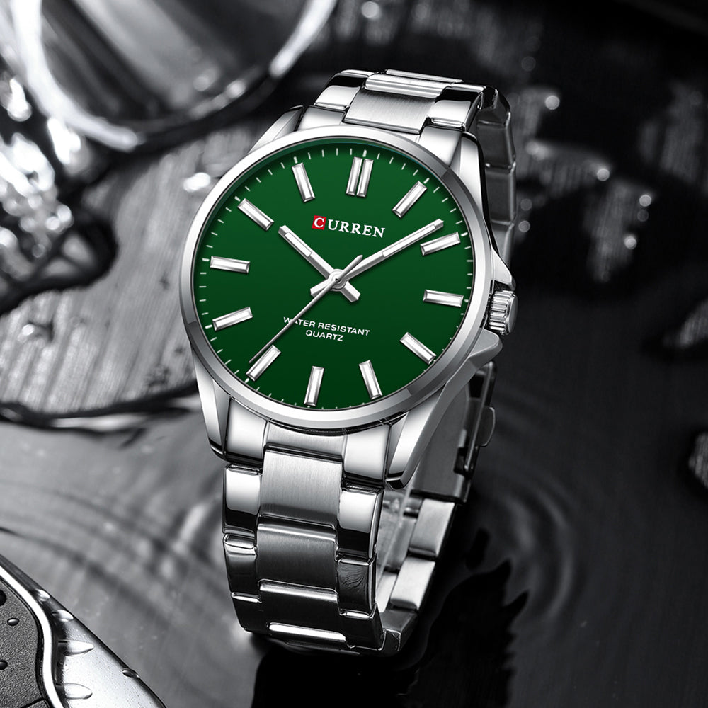 CURREN 9090 - Reloj de acero inoxidable para hombre