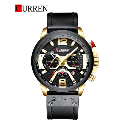CURREN 8329 - Reloj de cuero para hombre