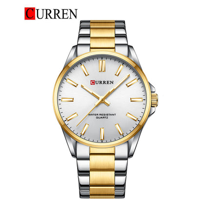 CURREN 9090 - Reloj de acero inoxidable para hombre