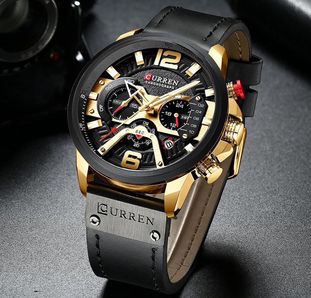 CURREN 8329 - Reloj de cuero para hombre