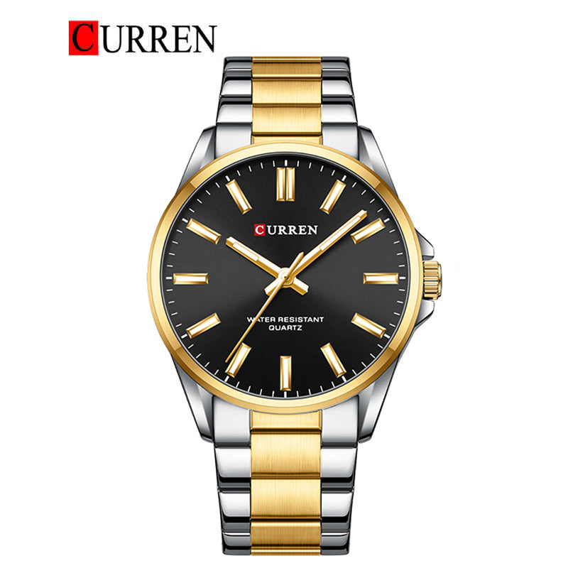 CURREN 9090 - Reloj de acero inoxidable para hombre